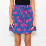 Fabienne Chapot Blue Pink Palm Tree Print Skirt