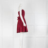 Maje Red Black Animal Print Straples Short Dress