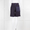 Isabel Marant Etoile Navy Purple Cotton Side Pockets Shorts