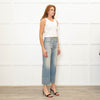 AG Pale Blue Aged Look Wide Leg Jeans