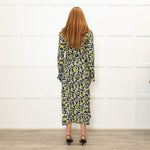 Proenza Schouler Small Yellow And Black Floral Print Dress