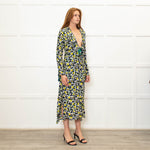 Proenza Schouler Small Yellow And Black Floral Print Dress