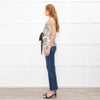 Sportmax Metallic Floral Sleeveless Tie Up Front Top