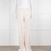 Carolina Herrera Cream Cotton Side Zip Trousers