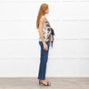 Sportmax Metallic Floral Sleeveless Tie Up Front Top