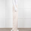 Carolina Herrera Cream Cotton Side Zip Trousers