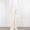 Carolina Herrera Cream Cotton Side Zip Trousers