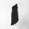 MM6 Maison Margiela Black One Shoulder Asymmetric Dress