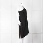MM6 Maison Margiela Black One Shoulder Asymmetric Dress