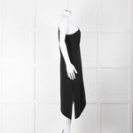 MM6 Maison Margiela Black One Shoulder Asymmetric Dress