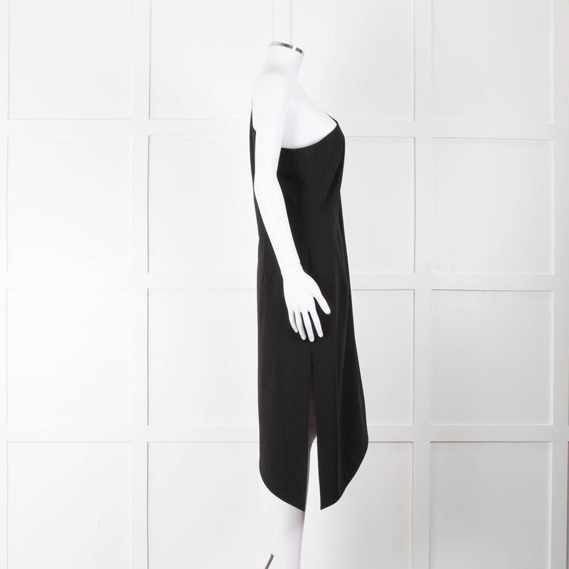 MM6 Maison Margiela Black One Shoulder Asymmetric Dress