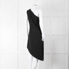 MM6 Maison Margiela Black One Shoulder Asymmetric Dress