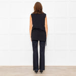 Stella McCartney Black Fringe Detail Sleeveless Top