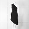 MM6 Maison Margiela Black One Shoulder Asymmetric Dress