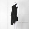 MM6 Maison Margiela Black One Shoulder Asymmetric Dress