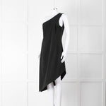 MM6 Maison Margiela Black One Shoulder Asymmetric Dress