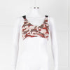 Varley Brown Cream Pink Camouflage Bra Top