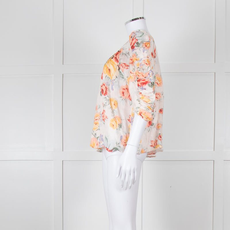 Apiece Apart Yellow Floral Top