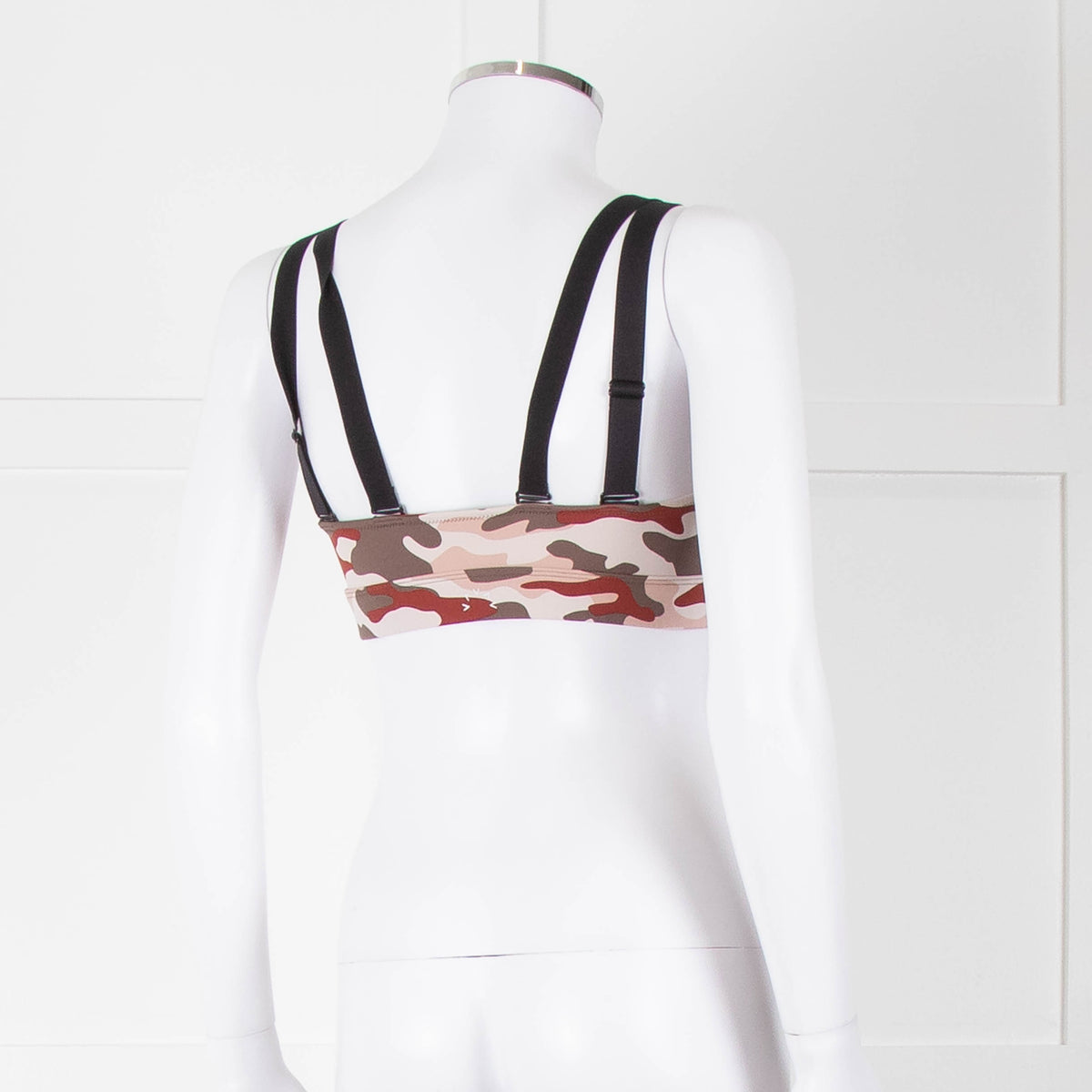 Varley Brown Cream Pink Camouflage Bra Top