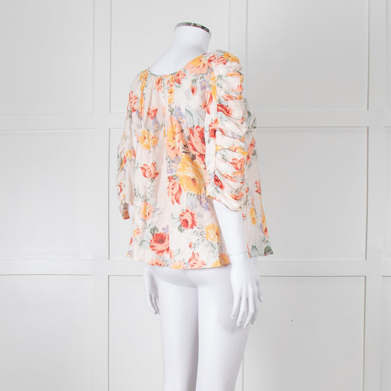 Apiece Apart Yellow Floral Top