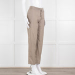 Fabiana Filippi Beige Draw String Cotton Blend Trousers