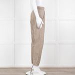 Fabiana Filippi Beige Draw String Cotton Blend Trousers