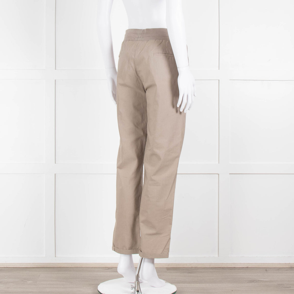 Fabiana Filippi Beige Draw String Cotton Blend Trousers