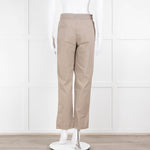 Fabiana Filippi Beige Draw String Cotton Blend Trousers