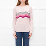 Wyse Pale Pink Grey Cashmere Sweater