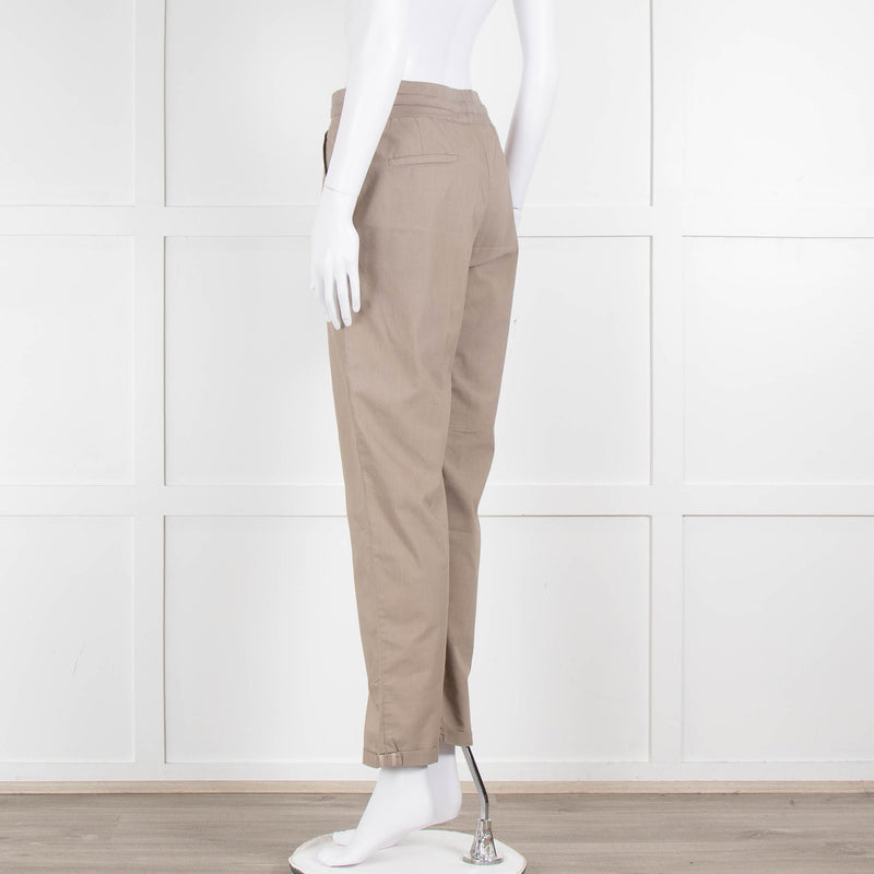 Fabiana Filippi Beige Draw String Cotton Blend Trousers