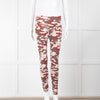 Varley Brown Cream Pink Camouflage Print Leggings