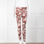 Varley Brown Cream Pink Camouflage Print Leggings