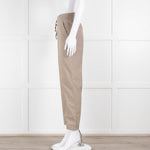 Fabiana Filippi Beige Draw String Cotton Blend Trousers