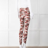 Varley Brown Cream Pink Camouflage Print Leggings