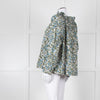 MIRTH Green Floral Gathered Neck Top