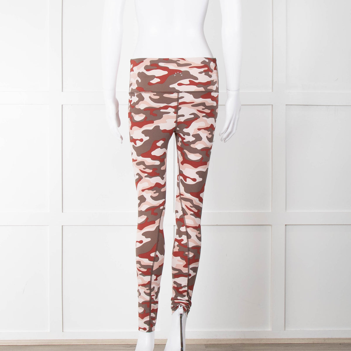 Varley Brown Cream Pink Camouflage Print Leggings