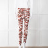 Varley Brown Cream Pink Camouflage Print Leggings