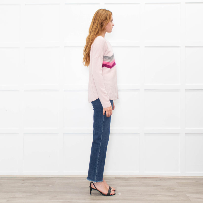 Wyse Pale Pink Grey Cashmere Sweater