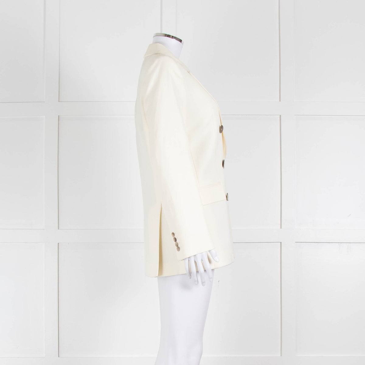 Racil Ivory Tailored Jacket Blue Floral Lining