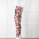 Varley Brown Cream Pink Camouflage Print Leggings