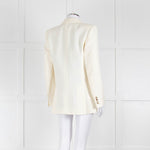 Racil Ivory Tailored Jacket Blue Floral Lining