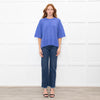 Me + Em Blue Cashmere Blend Short Sleeve Sweater