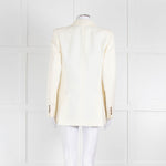 Racil Ivory Tailored Jacket Blue Floral Lining