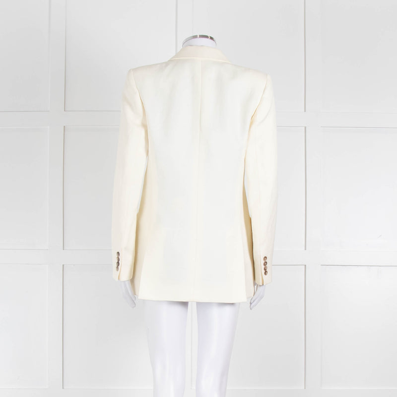 Racil Ivory Tailored Jacket Blue Floral Lining