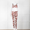 Varley Brown Cream Pink Camouflage Print Leggings