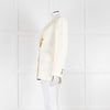 Racil Ivory Tailored Jacket Blue Floral Lining