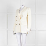 Racil Ivory Tailored Jacket Blue Floral Lining