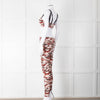 Varley Brown Cream Pink Camouflage Print Leggings