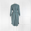 Peserico Sage Green Tie Neck Midi Dress