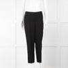 Theory Black Flat Front Elasticated Waist Trousers
